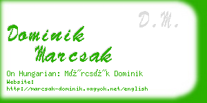 dominik marcsak business card